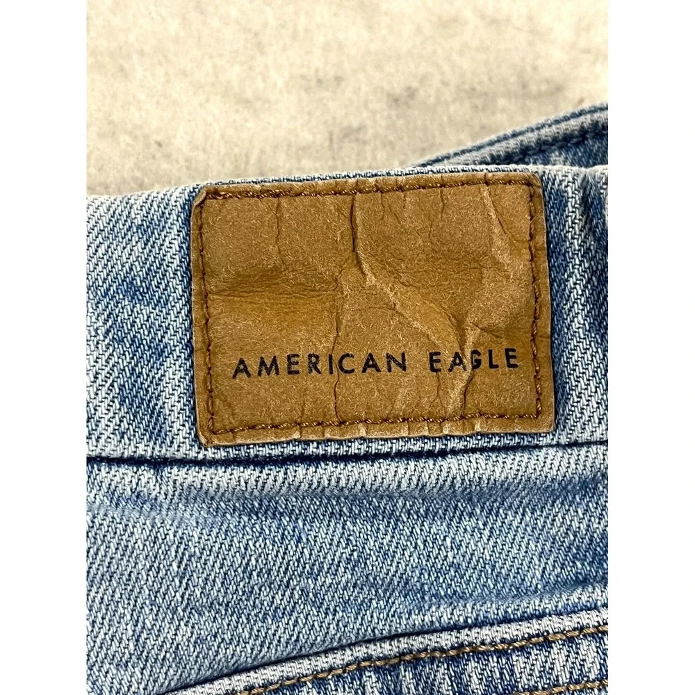 American Eagle‎ Outfitters Strigid Cut Off Shorts Womens 6 Blue Denim Distressed